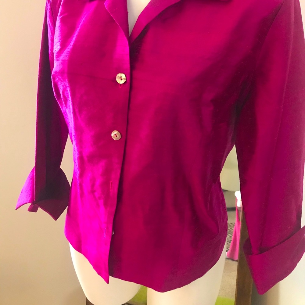 Raw Silk Shirt Jacket